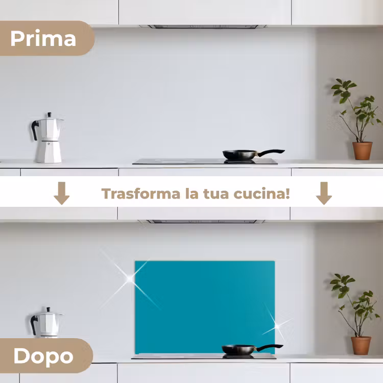 Paraschizzi cucina - Blu - Tinta unita — 7