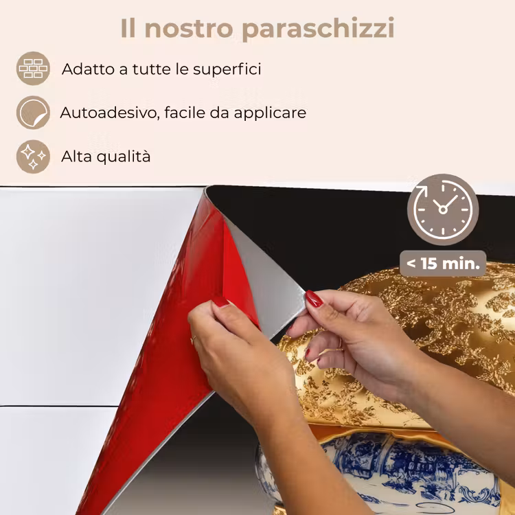 Paraschizzi cucina - Blu Delft - Oro - Cittadino — 4