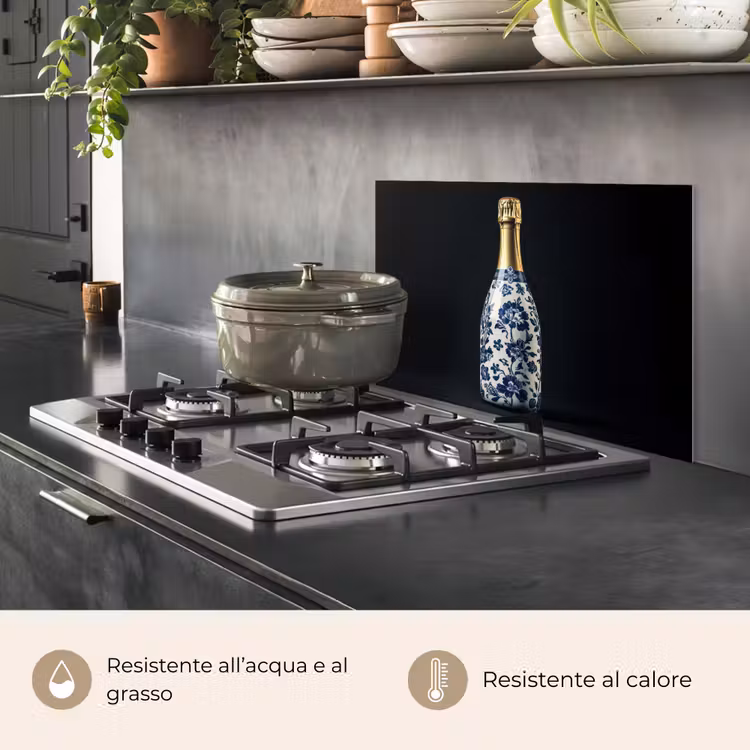 Paraschizzi cucina - Champagne - Fiori - Oro - Chic — 2