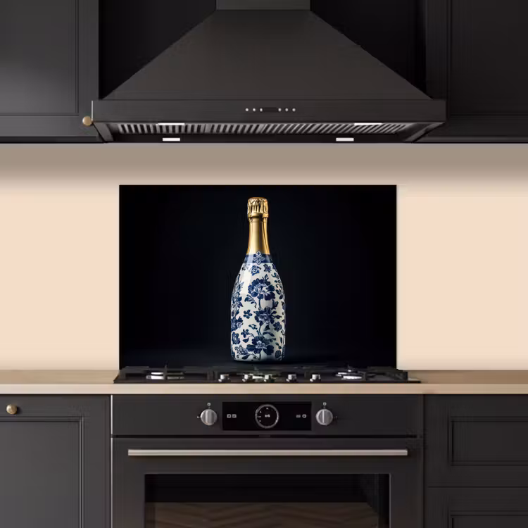 Paraschizzi cucina - Champagne - Fiori - Oro - Chic — 5