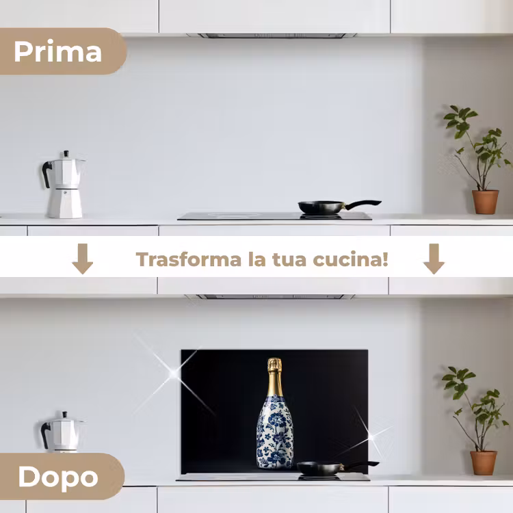 Paraschizzi cucina - Champagne - Fiori - Oro - Chic — 7
