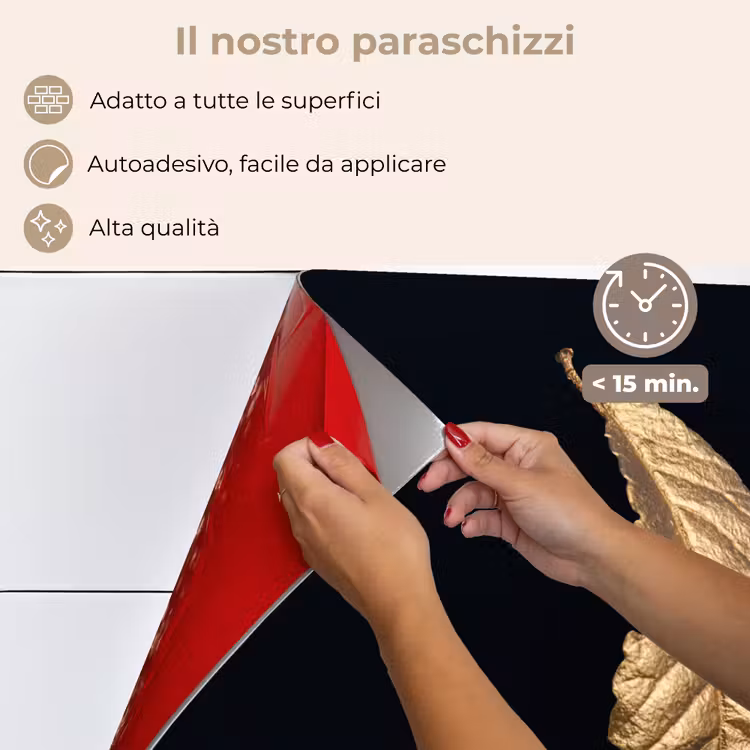 Paraschizzi cucina - Foglie - Lusso - Oro - Nero - Natura — 4