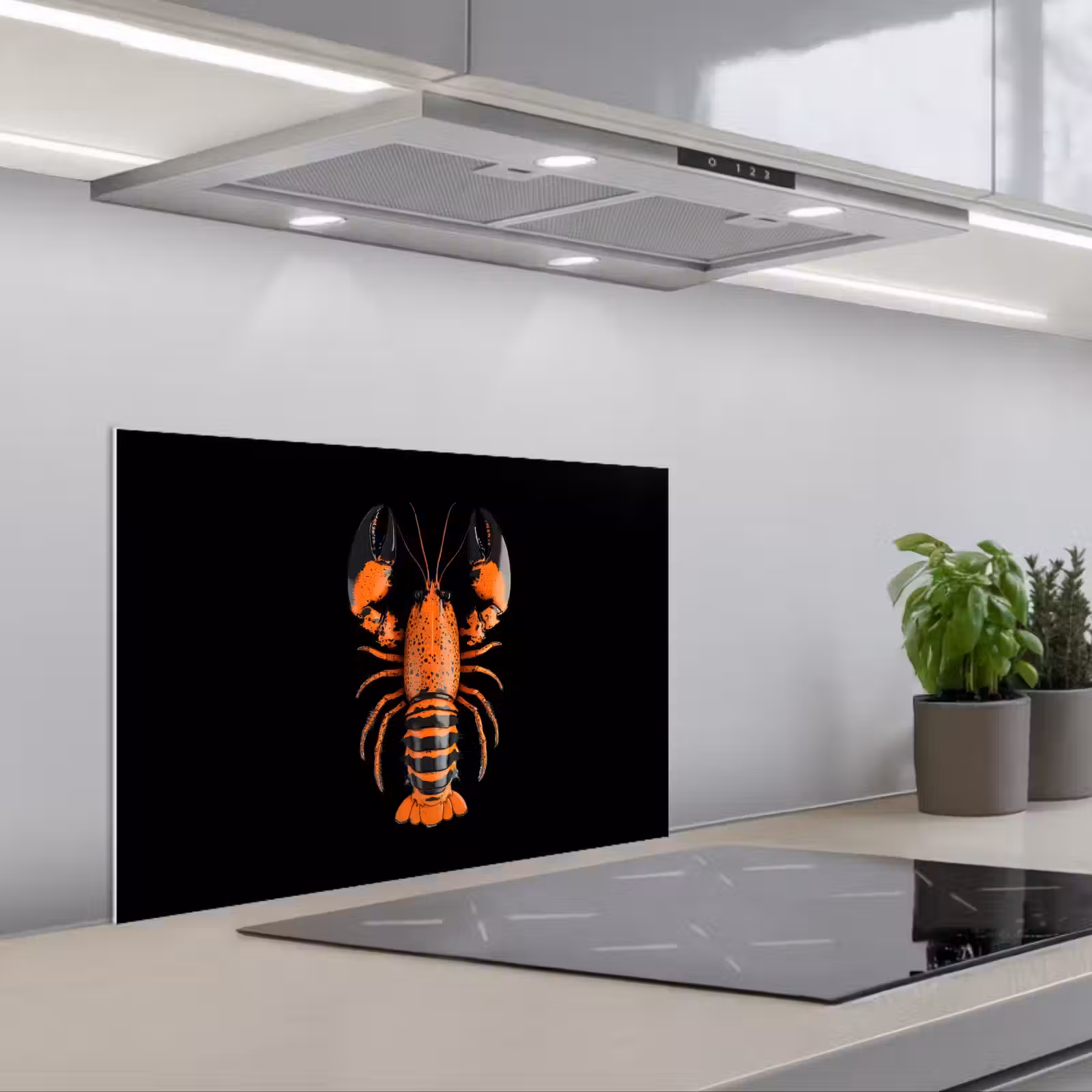 Paraschizzi cucina - Cancro - Arancione - Nero - Moderno — 1