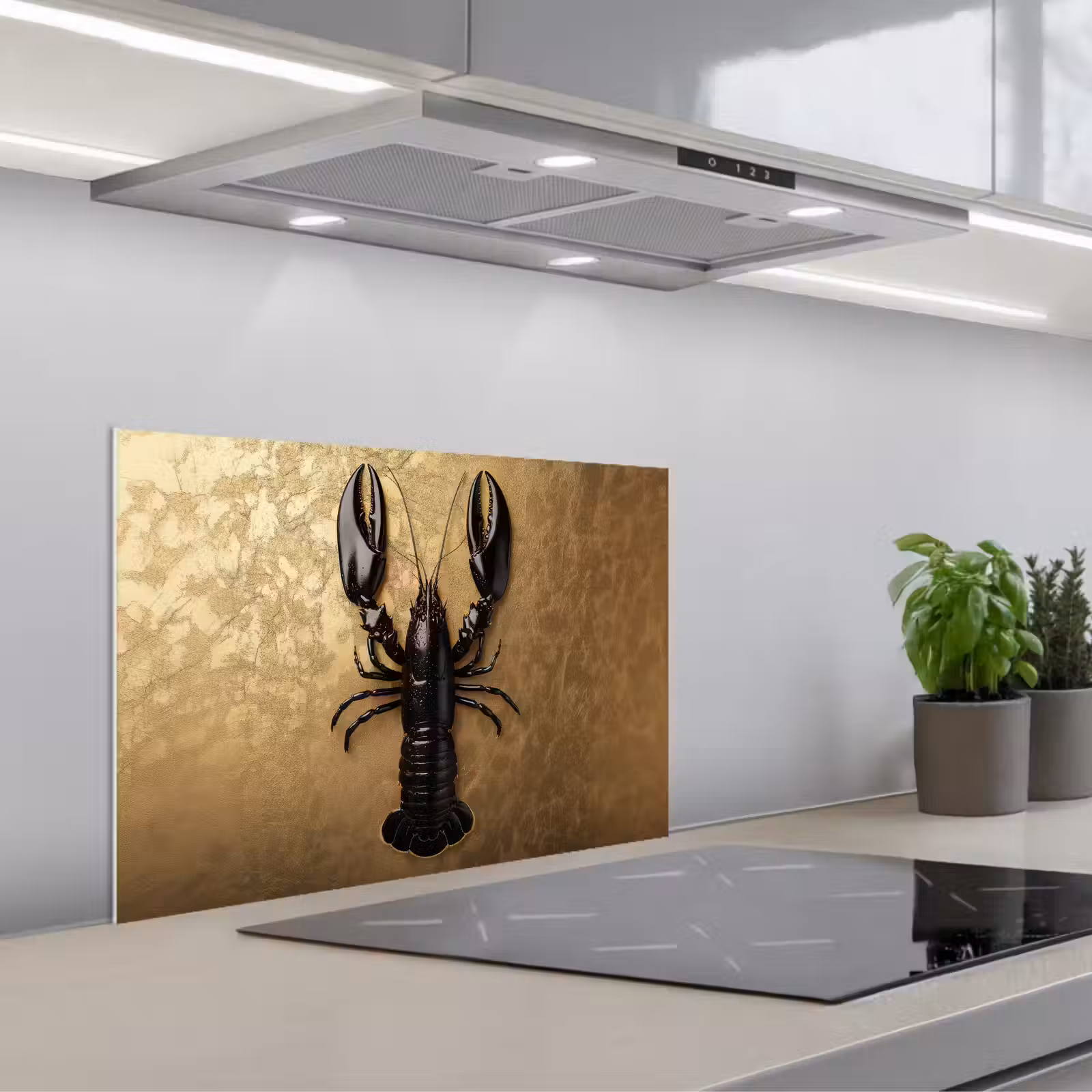 Paraschizzi cucina - Cancro - Nero - Oro - Lusso — 1