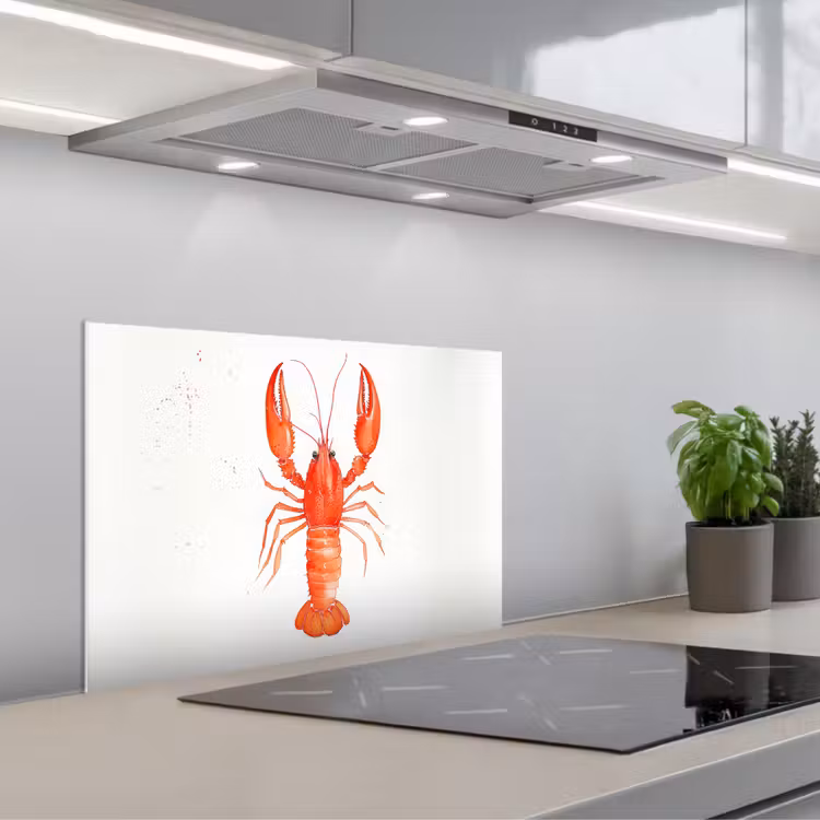 Paraschizzi cucina - Aragosta - Acquerello - Arancione — 1