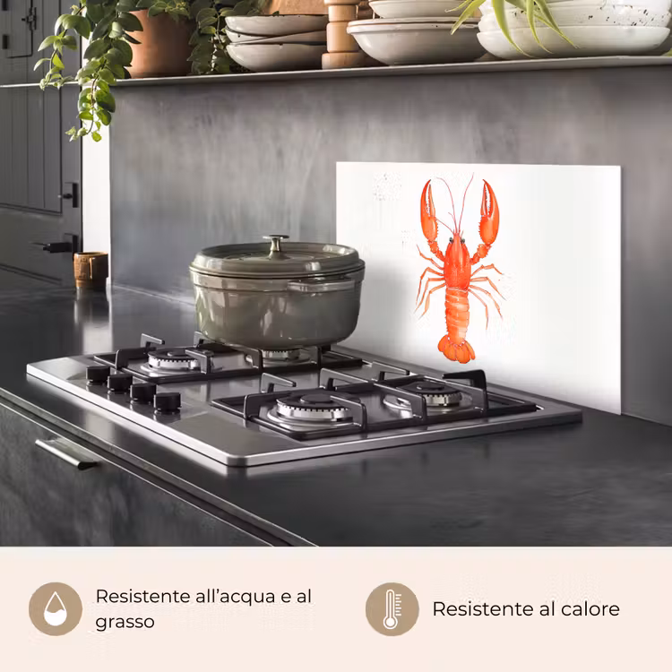 Paraschizzi cucina - Aragosta - Acquerello - Arancione — 2