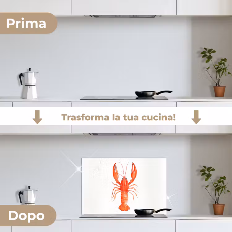 Paraschizzi cucina - Aragosta - Acquerello - Arancione — 7