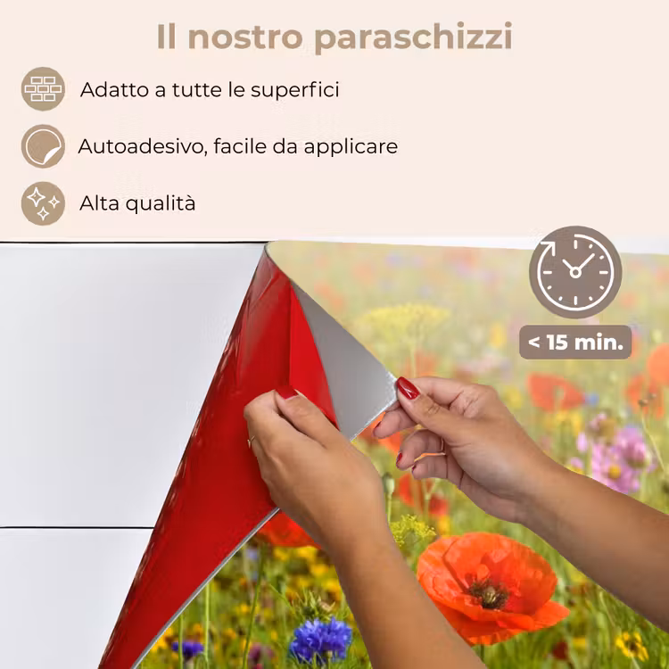 Paraschizzi cucina - Campo fiorito nel bagliore dell'estate — 4