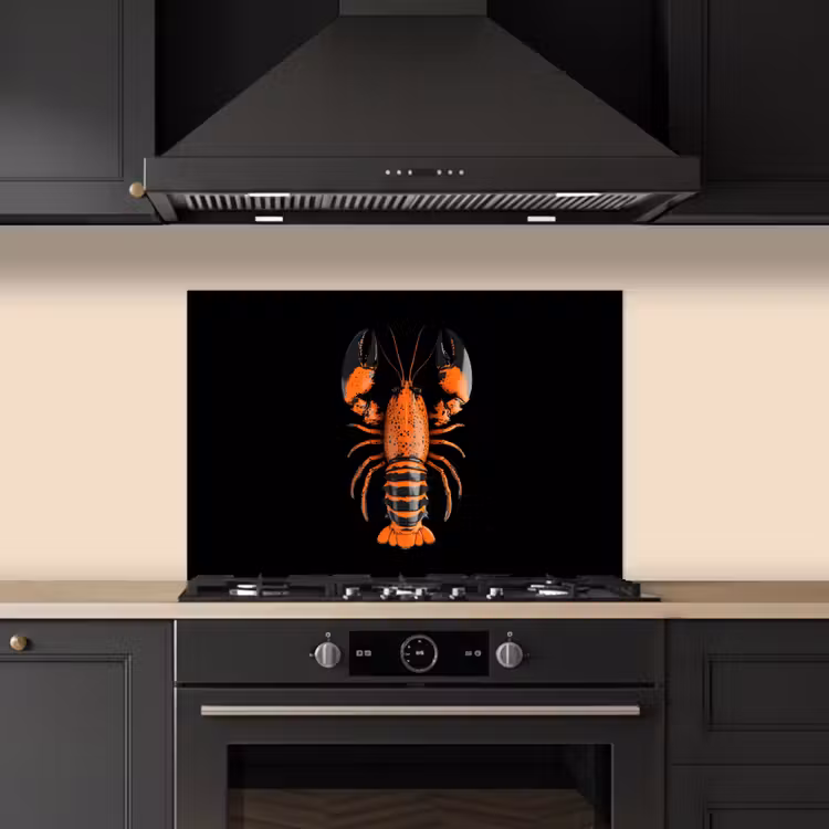 Paraschizzi cucina - Cancro - Arancione - Nero - Moderno — 5