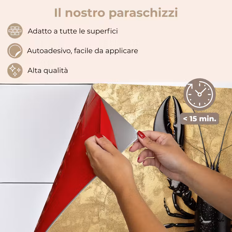 Paraschizzi cucina - Cancro - Nero - Oro - Lusso — 4