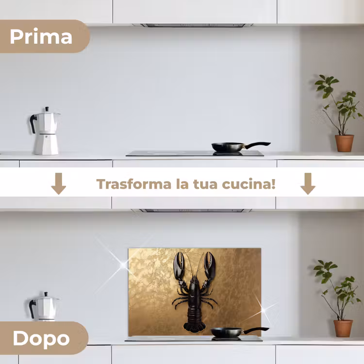 Paraschizzi cucina - Cancro - Nero - Oro - Lusso — 7