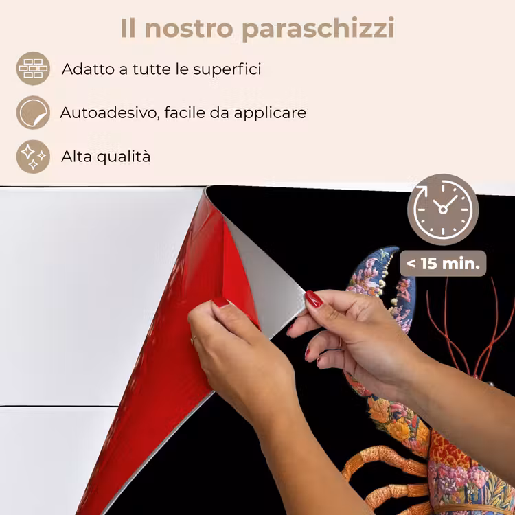 Paraschizzi cucina - Cancro - Ricamo - Colorato - Fiori — 4