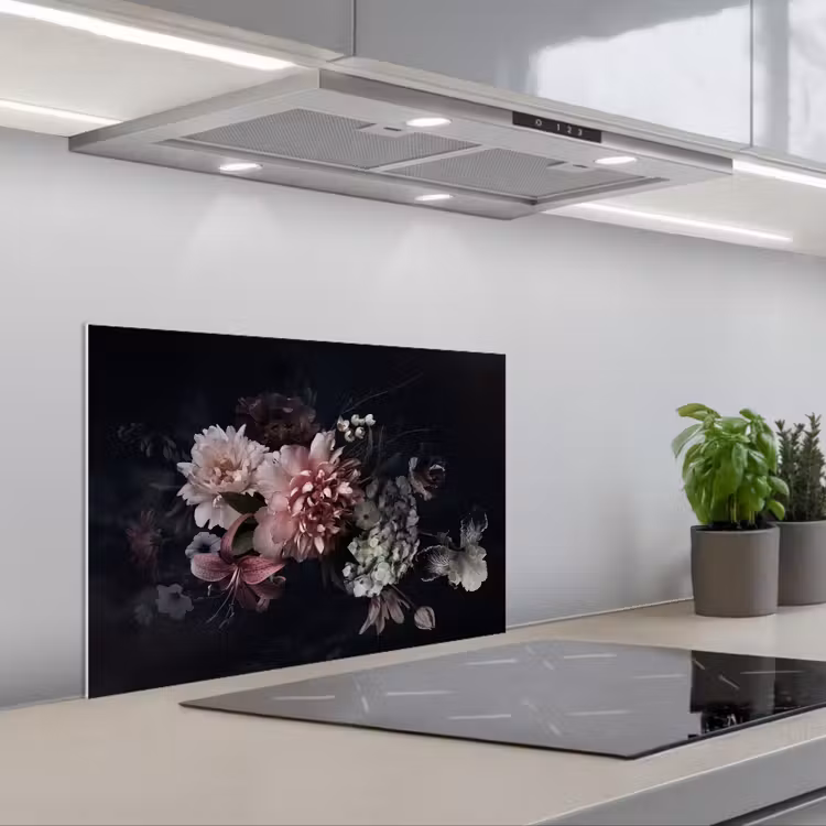 Paraschizzi cucina - Composizione floreale notturna — 1
