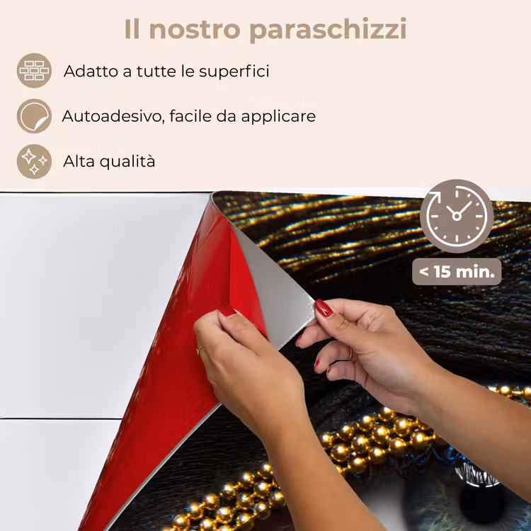 Paraschizzi cucina - Donna - Occhi - Make up - Lusso - Oro — 4