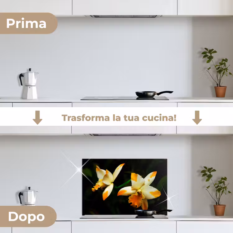Paraschizzi cucina - Due fiori di orchidea — 7