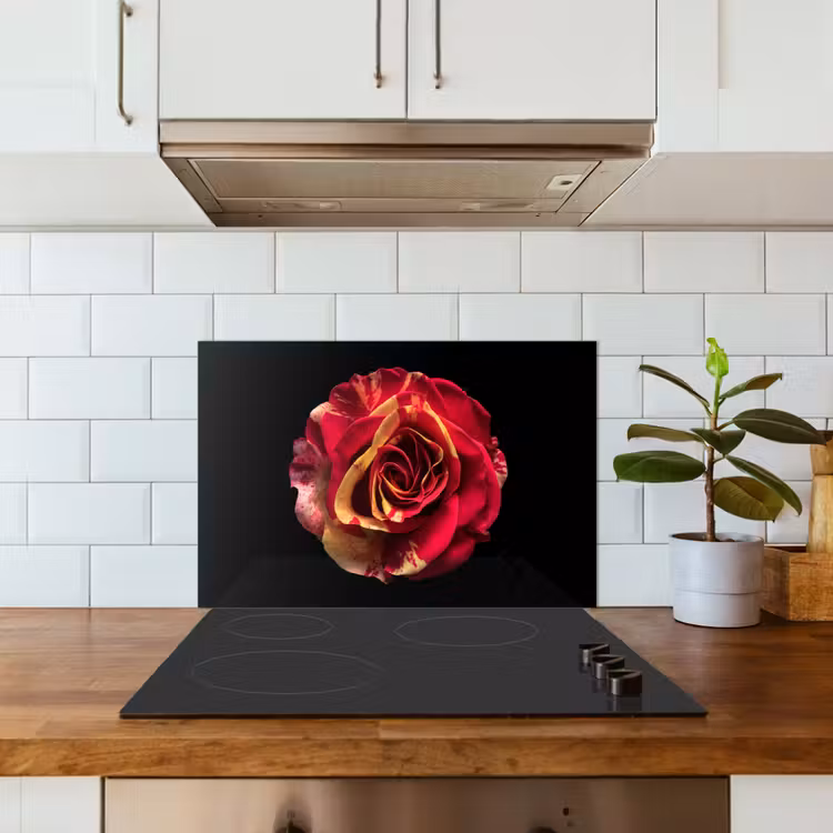 Paraschizzi cucina - Fiore - Rosa - Rosso - Nero — 3
