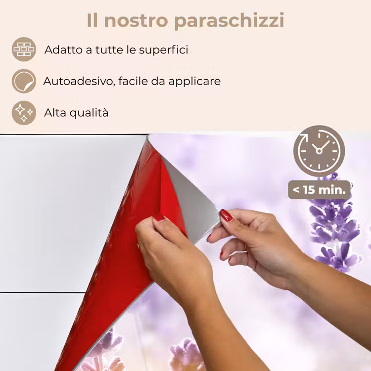 Paraschizzi cucina - Gioco della luce di lavanda — 4