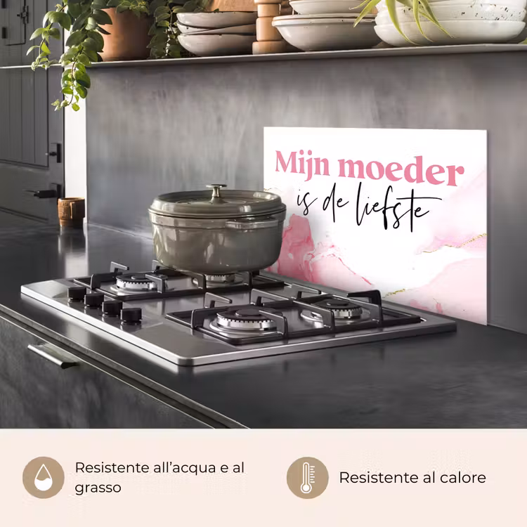 Paraschizzi cucina - Citazione - Mamma - Mia madre è la più dolce - Rosa — 2