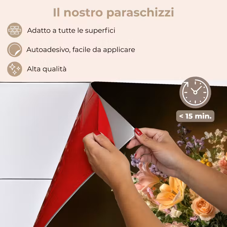 Paraschizzi cucina - Bicchieri - Fiori - Bouquet - Colori — 4