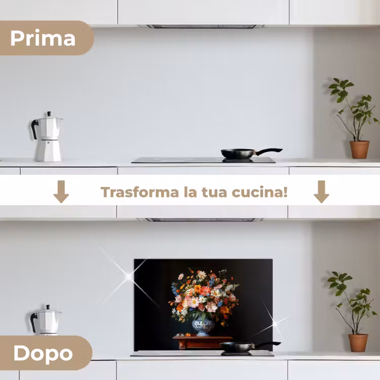 Paraschizzi cucina - Bouquet - Rosa - Vaso — 7