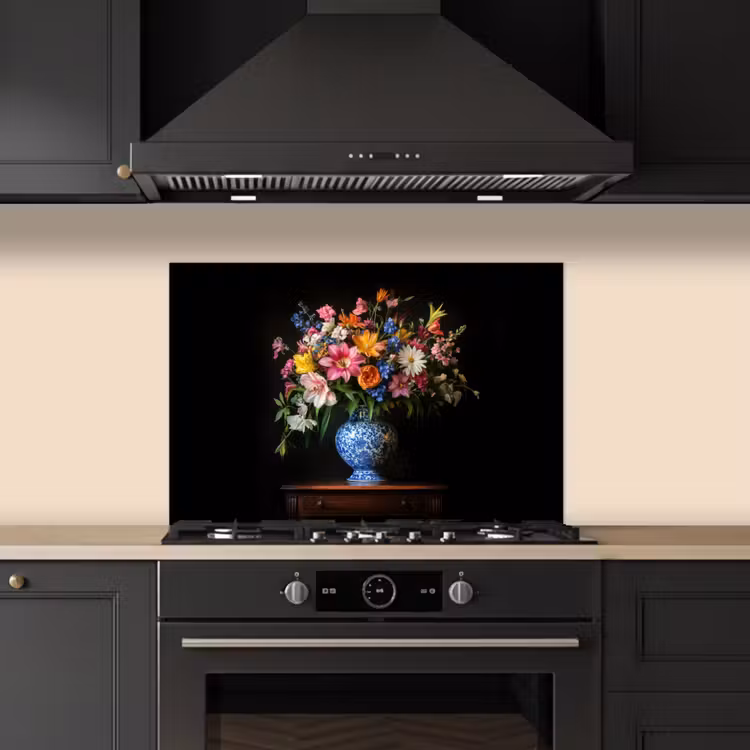 Paraschizzi cucina - Colore - Vaso - Fiori - Bouquet — 5