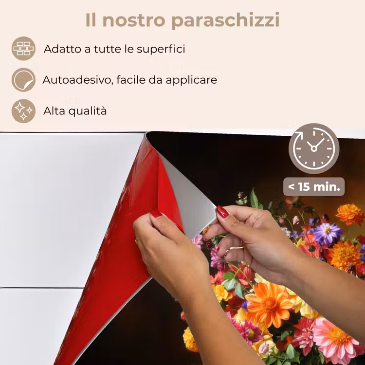 Paraschizzi cucina - Colori - Bouquet - Vaso - Legno — 4