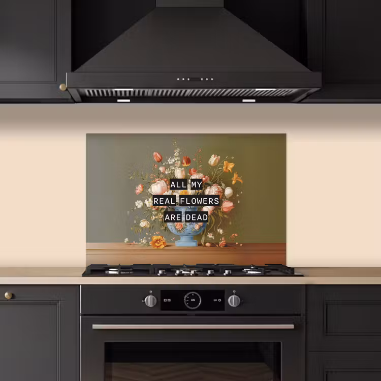 Paraschizzi cucina - Fiore - Citazione - Vintage - Arte — 5