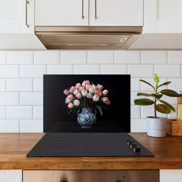 Paraschizzi cucina - Fiori - Rosa - Tulipani - Vaso — 3