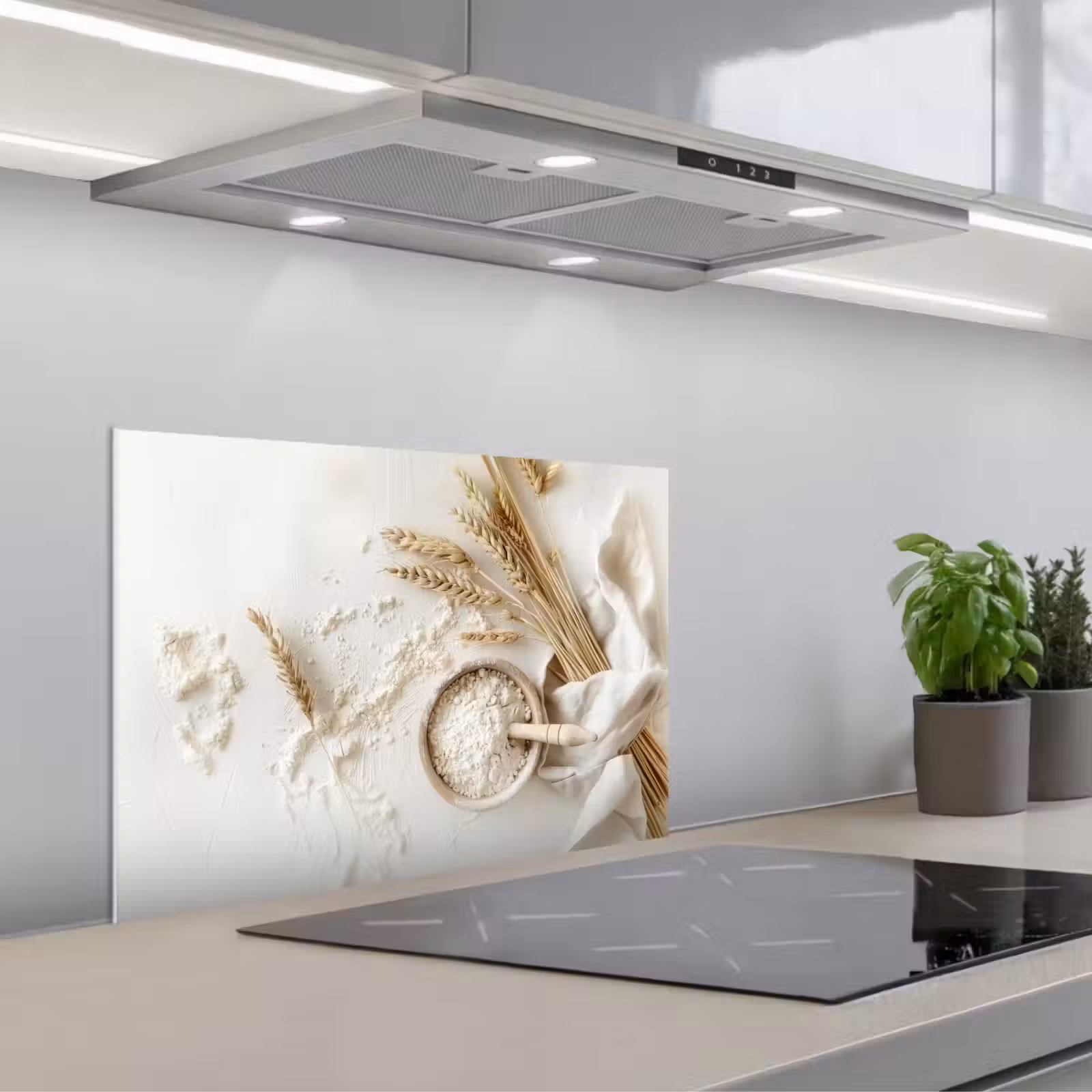 Paraschizzi cucina - Fiore - Legno - Grano — 1
