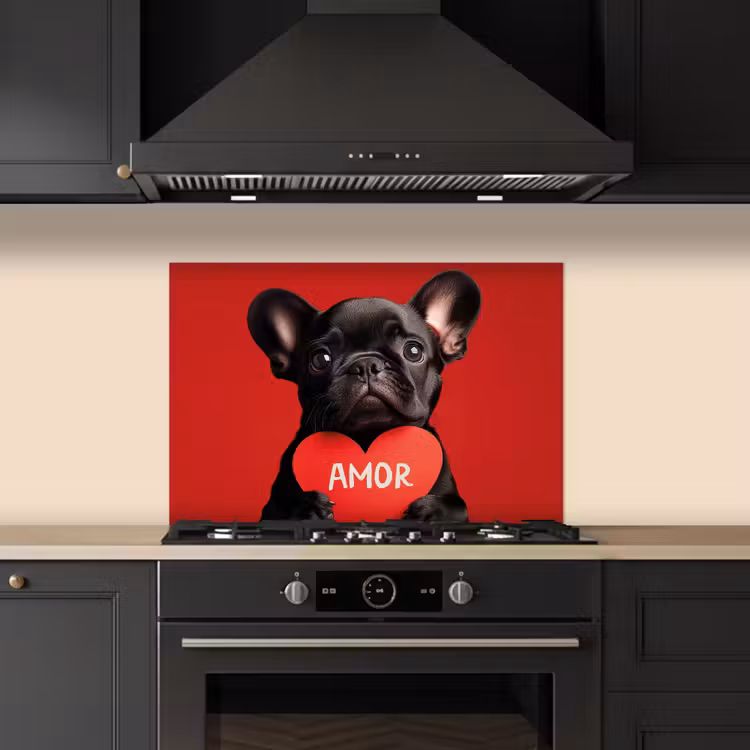 Paraschizzi cucina - Amor - Cane - Cuore - Rosso — 5