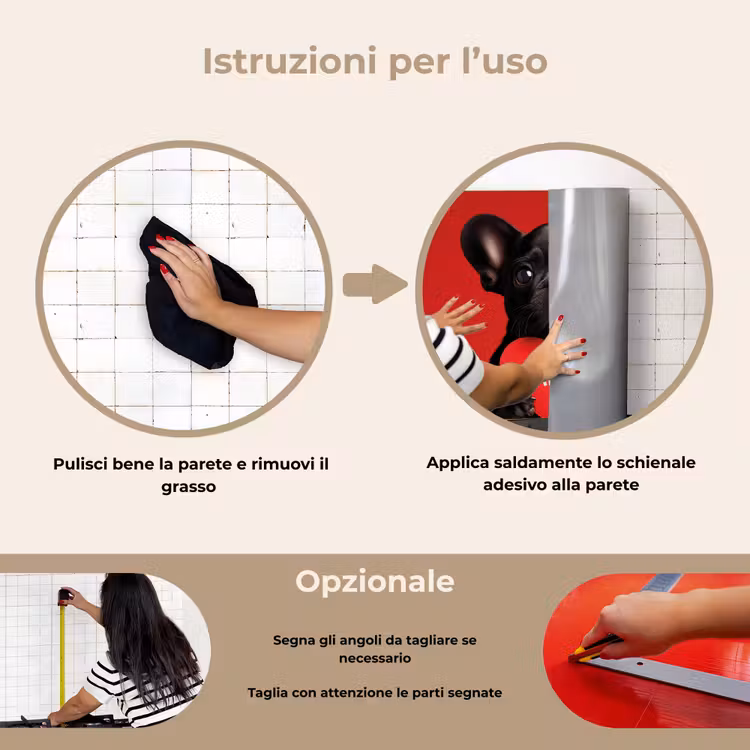 Paraschizzi cucina - Amor - Cane - Cuore - Rosso — 6