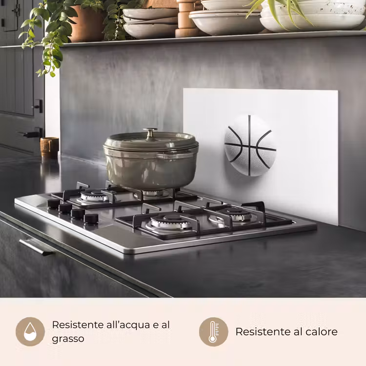 Paraschizzi cucina - Basket - Bianco - Ombra - Linee — 2