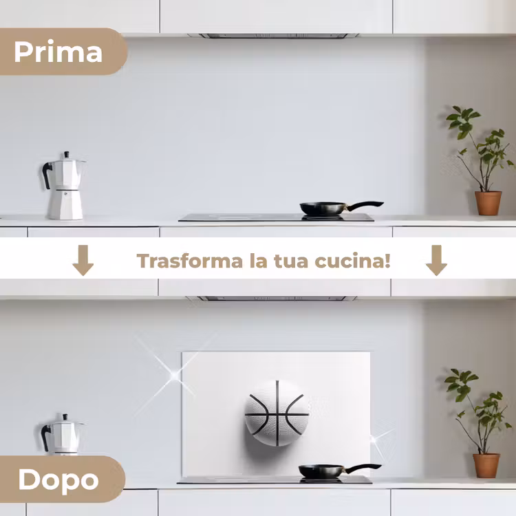 Paraschizzi cucina - Basket - Bianco - Ombra - Linee — 7