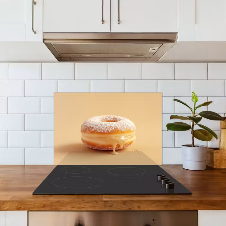 Paraschizzi cucina - Ciambella - Cremosa - Zucchero a velo - Beige — 3