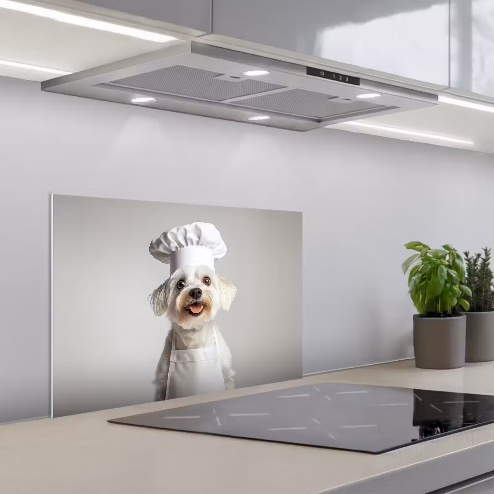 Paraschizzi cucina - Cane - Bianco - Cuoco — 1