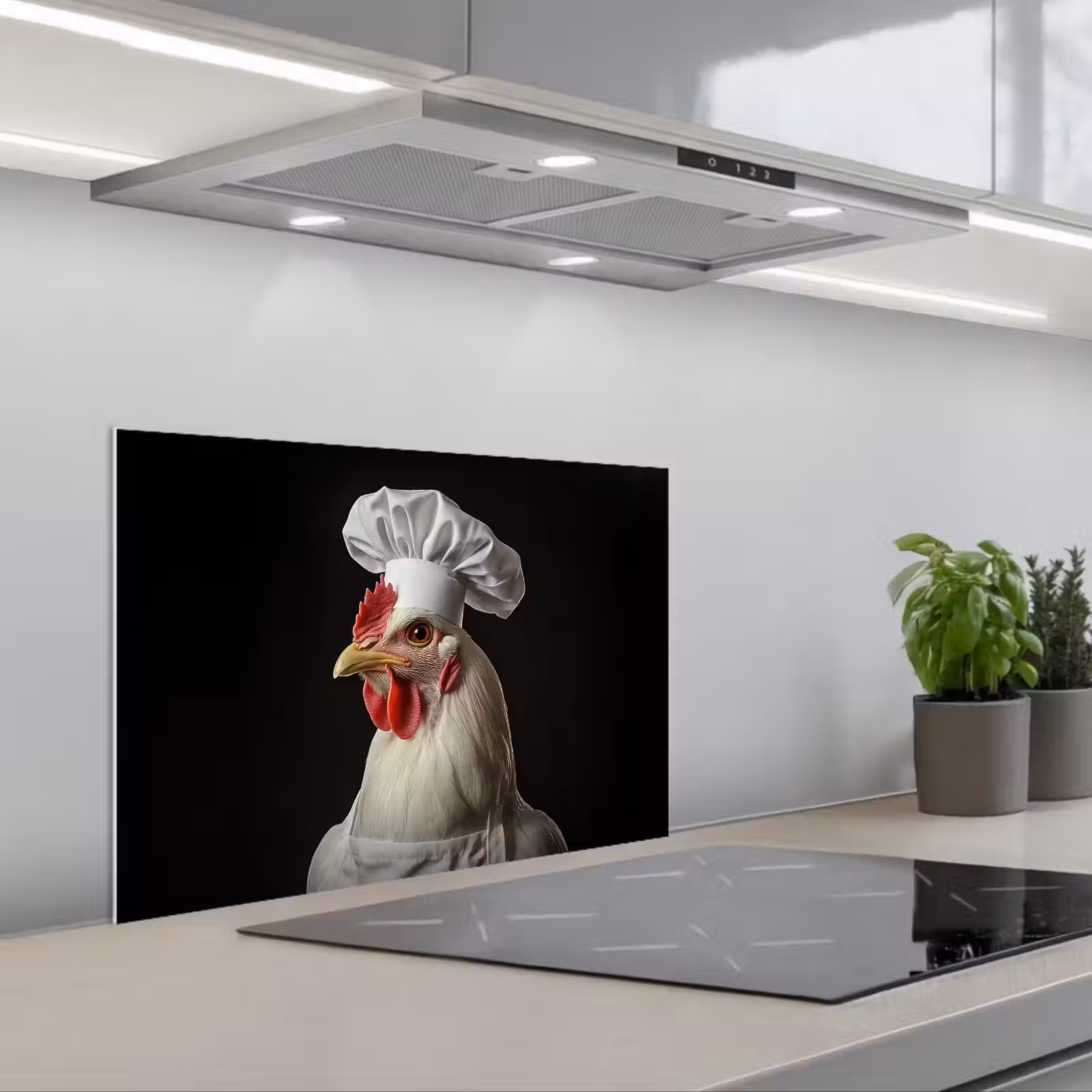 Paraschizzi cucina - Cuoco - Rosso - Pollo — 1