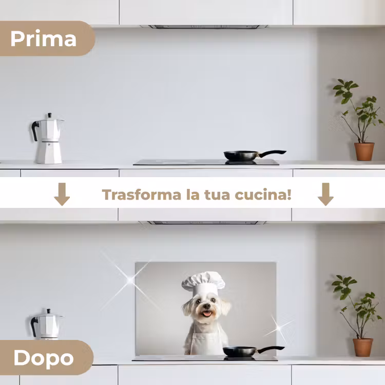 Paraschizzi cucina - Cane - Bianco - Cuoco — 7