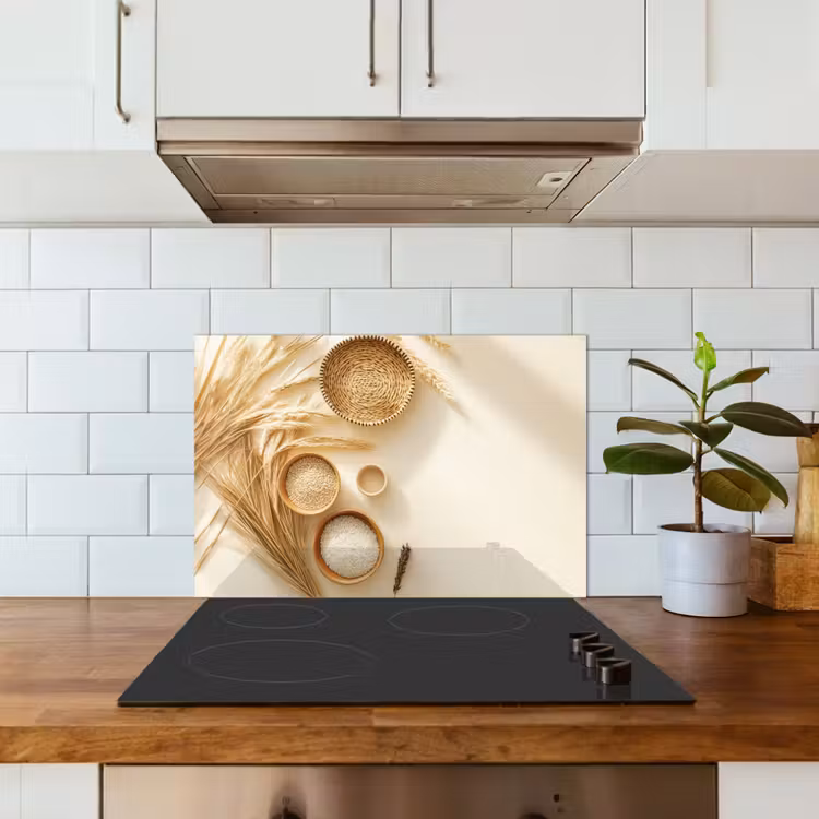 Paraschizzi cucina - Cereali - Legno - Ciotola - Beige — 3