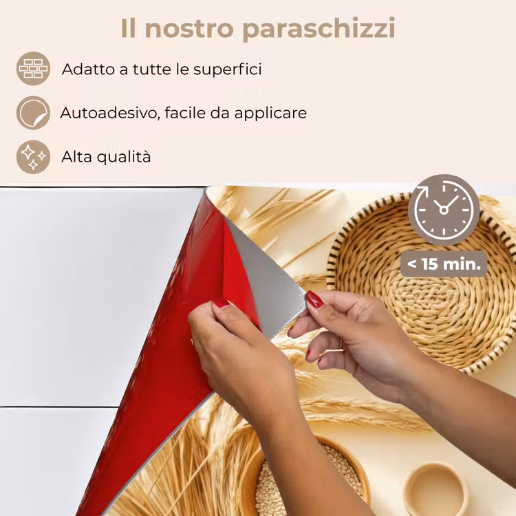 Paraschizzi cucina - Cereali - Legno - Ciotola - Beige — 4