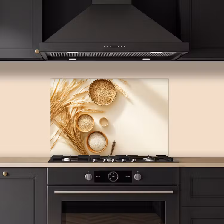 Paraschizzi cucina - Cereali - Legno - Ciotola - Beige — 5