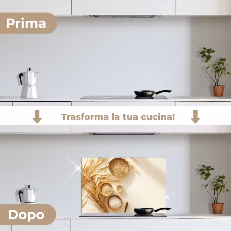 Paraschizzi cucina - Cereali - Legno - Ciotola - Beige — 7