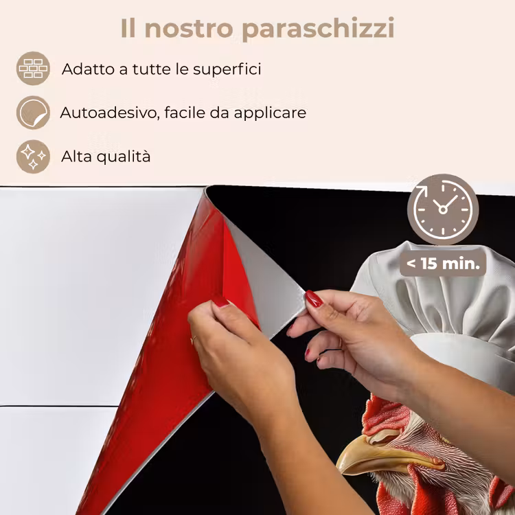 Paraschizzi cucina - Cuoco - Rosso - Pollo — 4