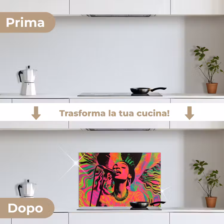 Paraschizzi cucina - Donna - Microfono - Neon — 7