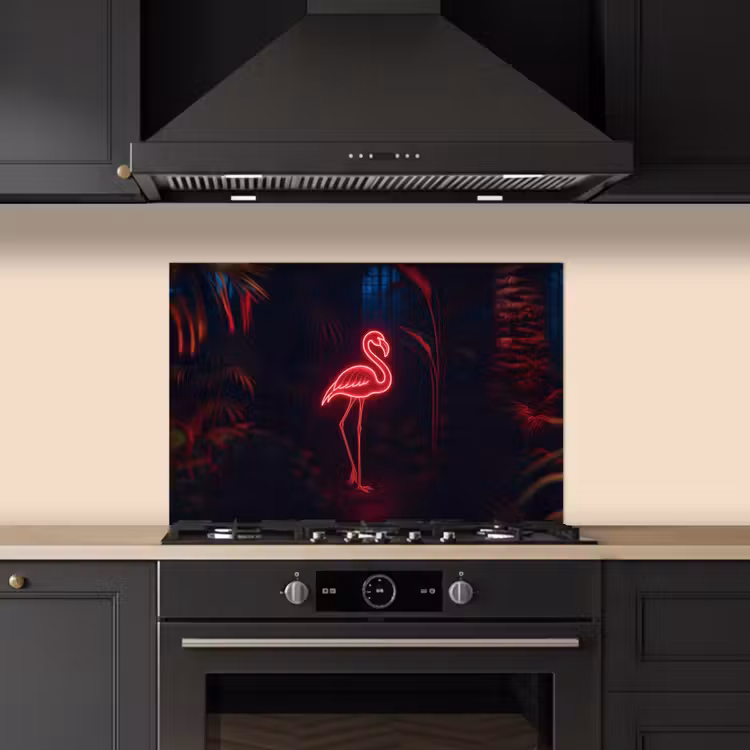 Paraschizzi cucina - Fenicottero - Rosa - Neon - Luce — 5