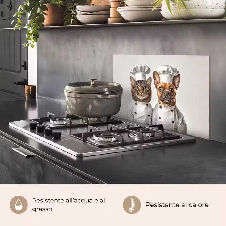 Paraschizzi cucina - Gatto - Cane - Vestiti da cuoco — 2