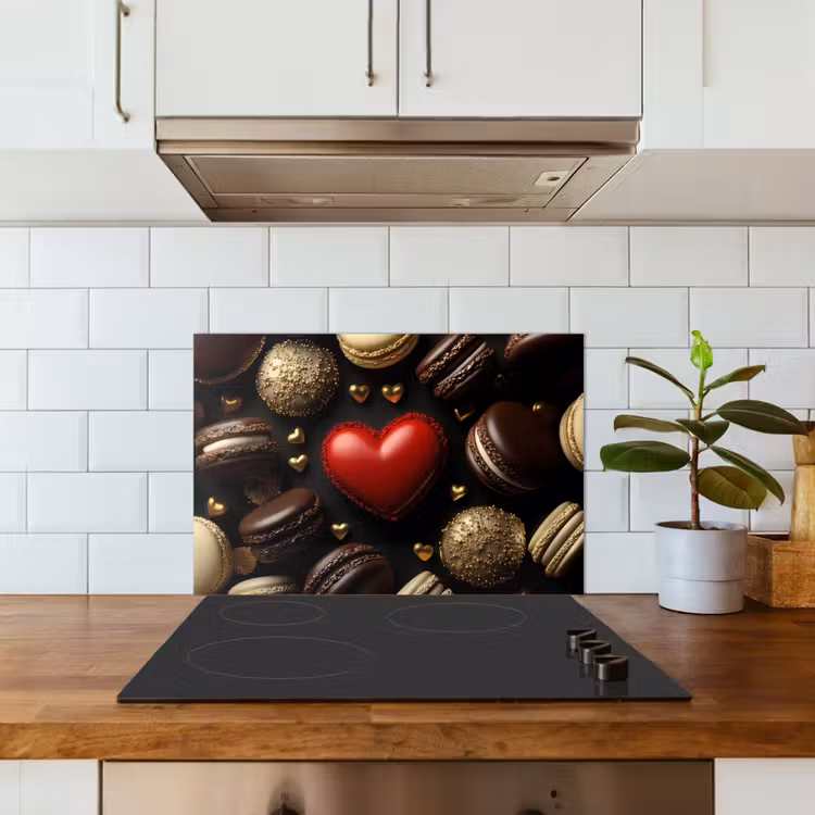 Paraschizzi cucina - Amaretti - Rosso - Cuore — 3