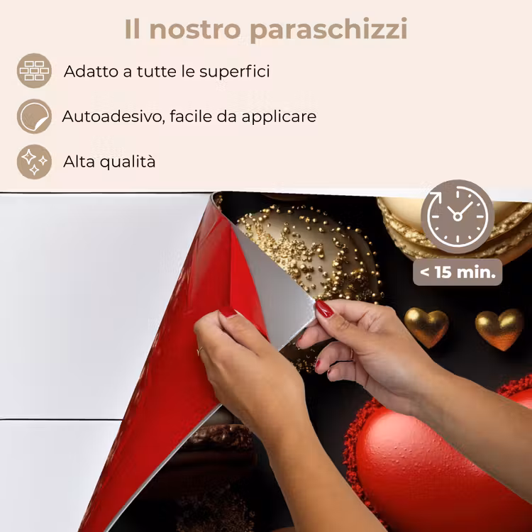 Paraschizzi cucina - Amaretti - Rosso - Cuore — 4