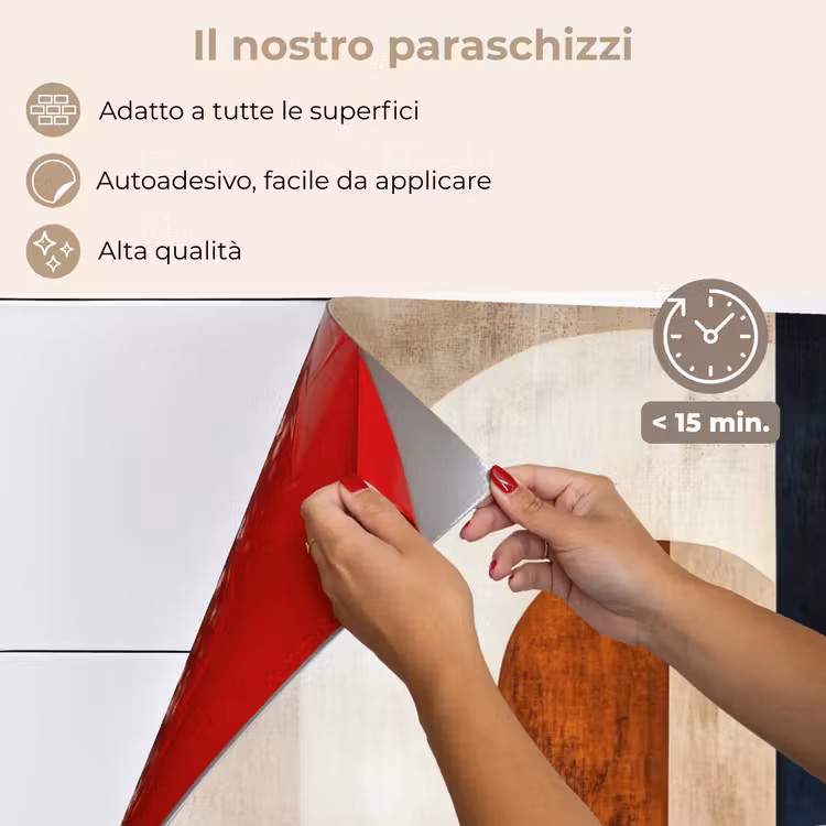 Paraschizzi cucina - Astratto - Forme - Blu scuro — 4