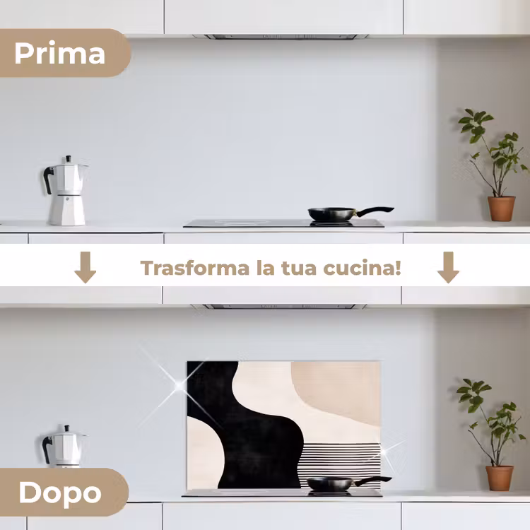 Paraschizzi cucina - Astratto - Giapponese - Beige - Moderno — 7