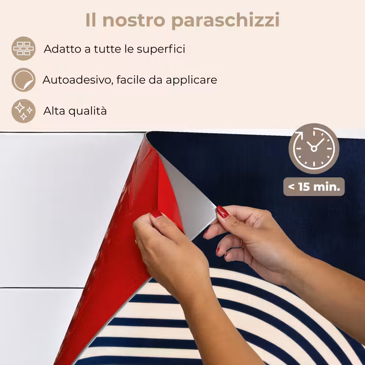 Paraschizzi cucina - Blu scuro - Astratto - Linee — 4